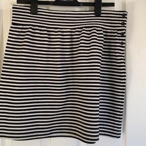 Joe Fresh Black & White Stripe Mini Skirt